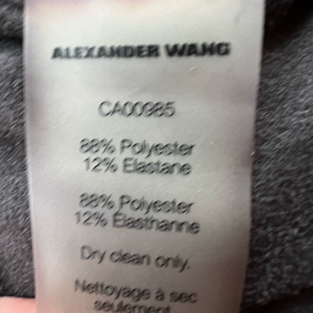 Alexander Wang Bodysuit Lace Up Bodysuit Charcoal Size 8 - Picture 10 of 15